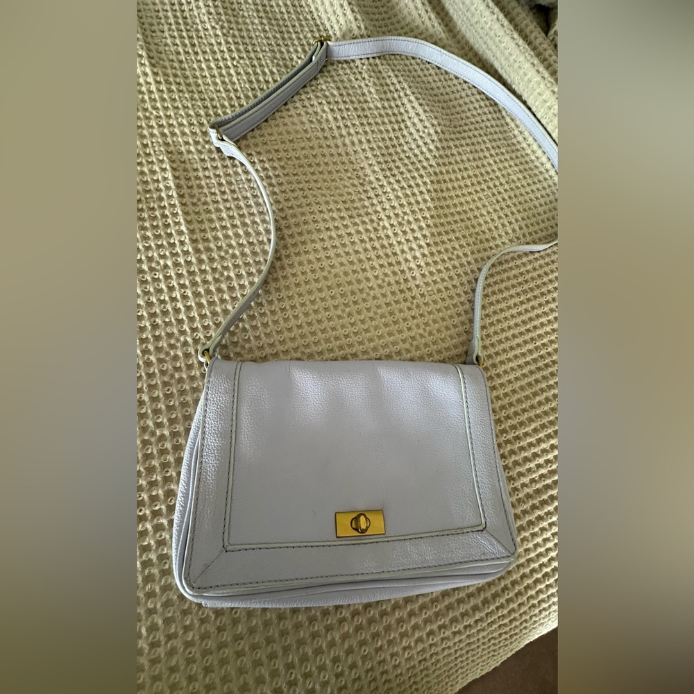 J. Crew Lavender Genuine Leather Crossbody Bag
